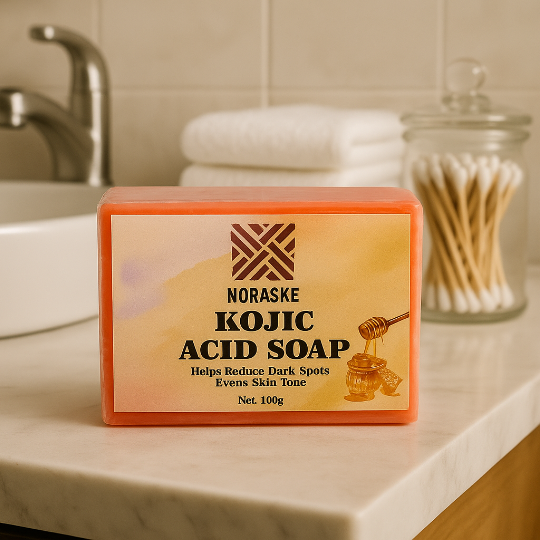 Noraske™ GlowBar – Savon Visage & Corps au Curcuma