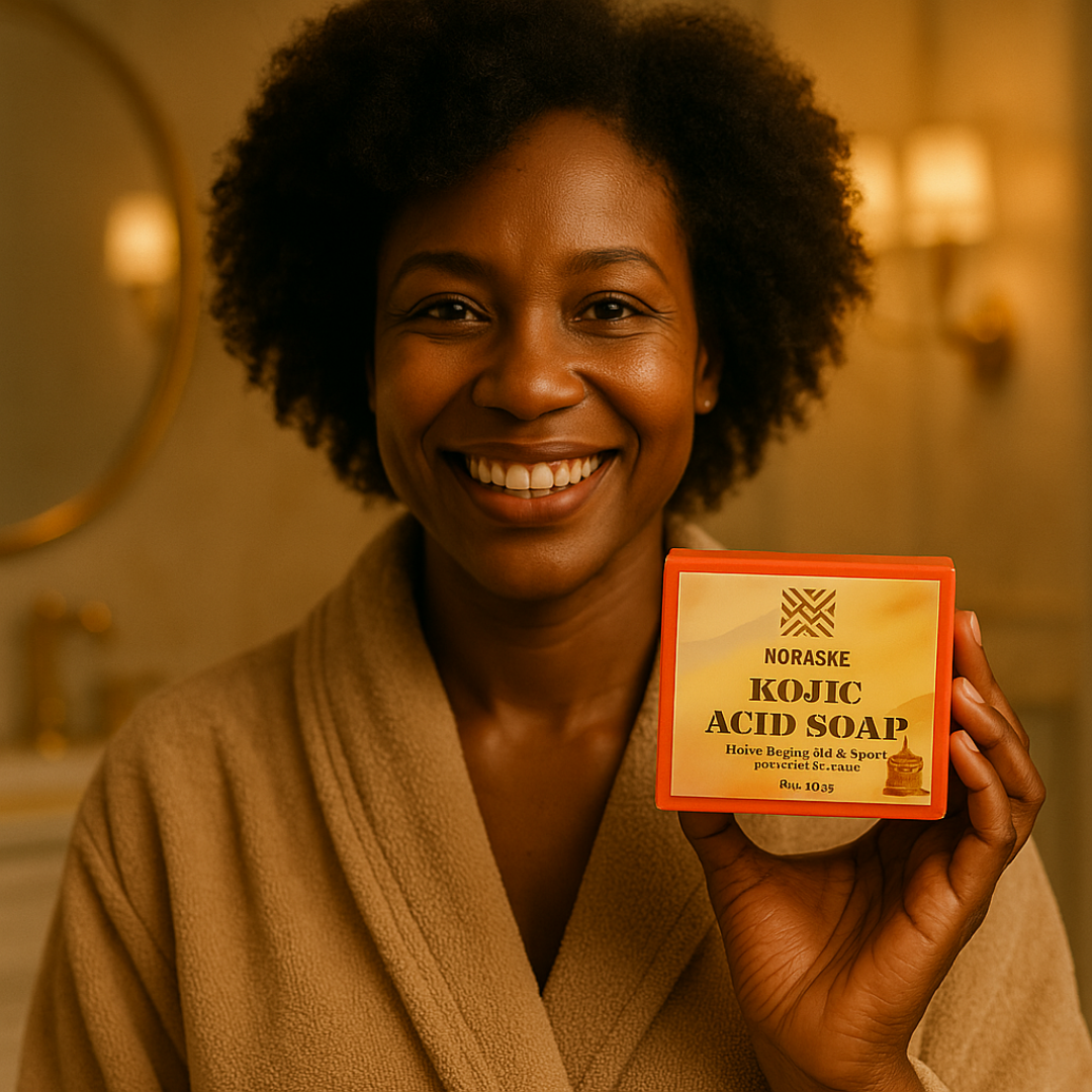 Noraske™ GlowBar – Savon Visage & Corps au Curcuma