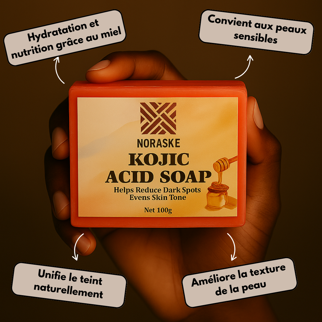 Noraske™ GlowBar – Savon Visage & Corps au Curcuma